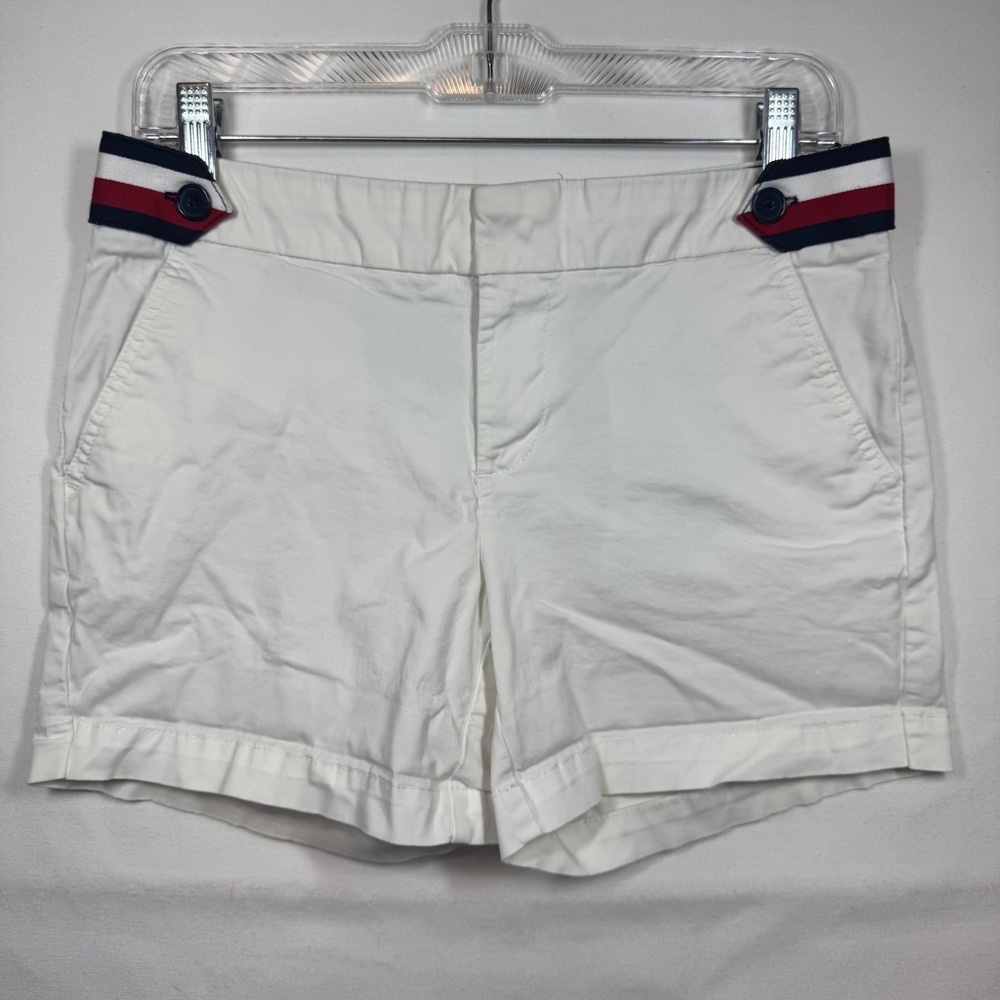 Tommy Hilfiger White Shorts Sailor Nautical Accents Women's Size 8 No Tag